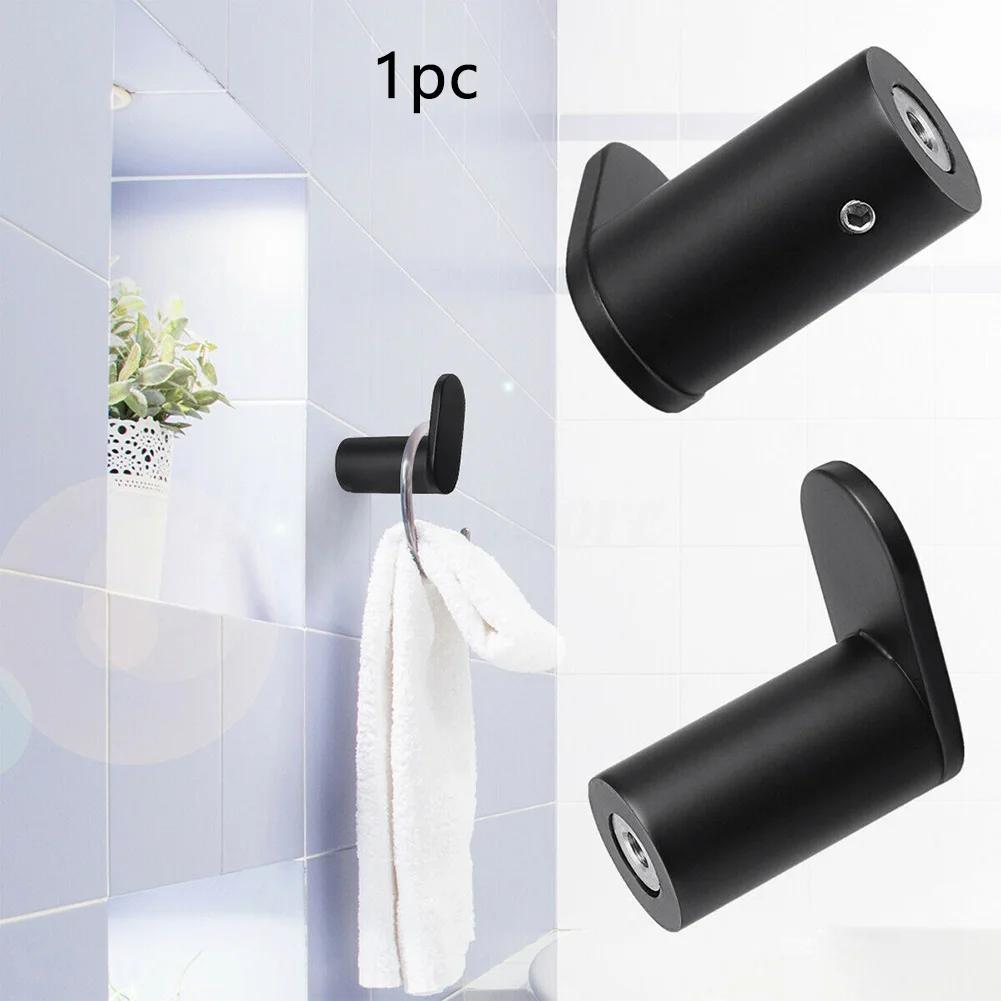 Storage Home Removable Bracket Single Hanger Round Easy Install Wall Mount Support Bathroom Stainless Steel Durable Multipurpose