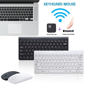

Multimedia 2.4G Wireless Micro USB Mini Keyboard Mouse Combo USB Wireless Receiver Keyboard Mouse Set For PC Desktop Latptop