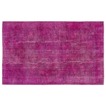 

Handmade Fuchsia Vintage Overdyed Turkish Area Rug 166x266 Cm-5'5''X8'9''