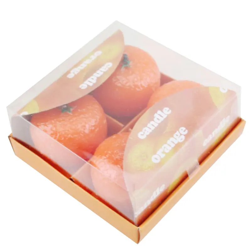 Christmas Creative Fruit Shaped Candles Romantic Green Apple Candle Party Gifts Wedding Gift Home Decor 4PCS