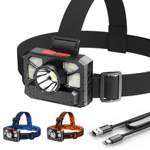 

Powerful Headlamp for Fishing High Power LED Flashlight Hunting Head Lamp Rechargeable Built in 18650 Headlights Camping Lantern
