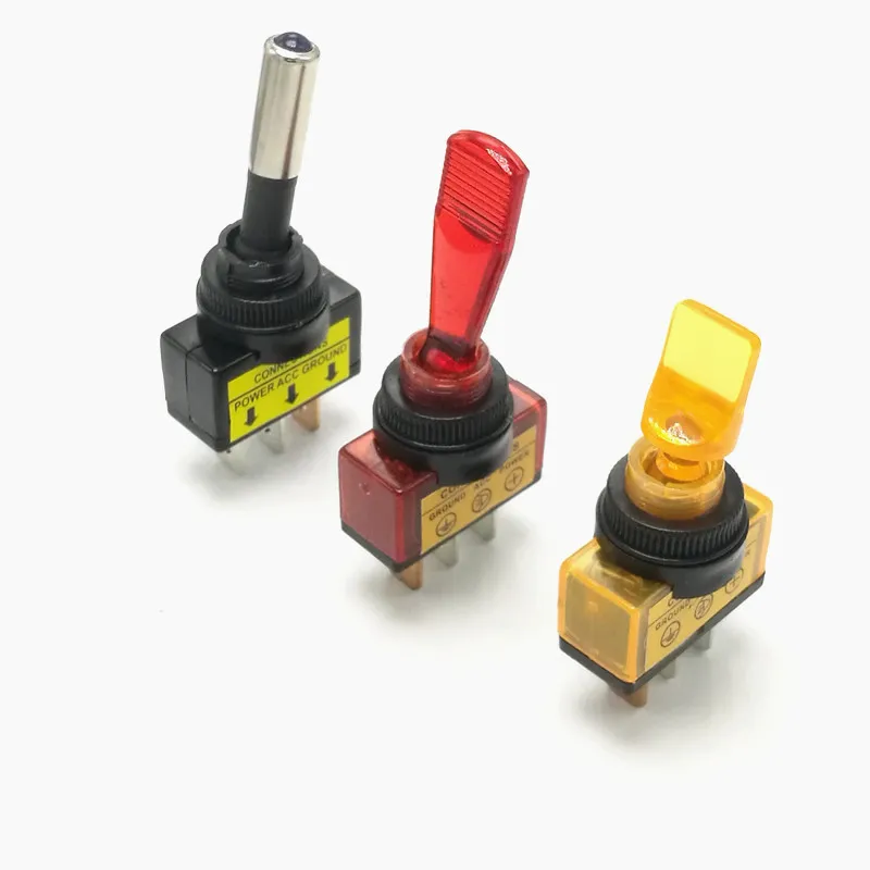 

ASW-13D Toggle Switch Automobile Modified Switch Car 12V Light Included Car Rocker Switch ASW-14D
