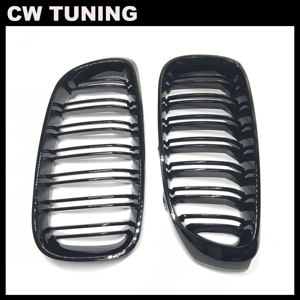 

Двойные гоночные решетки для BMW F34, пара, глянцевая черная Решетка переднего бампера для BMW F34, gr-гриль для автомобиля