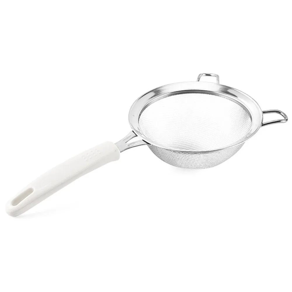 30 mesh stainless steel flour mesh sieve 8CM white handle daily supplies health and beauty personal care products