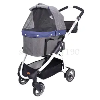 

Taiwan ibiyaya pet trolley FS1591 cowboy series foldable and detachable basket cat car bag