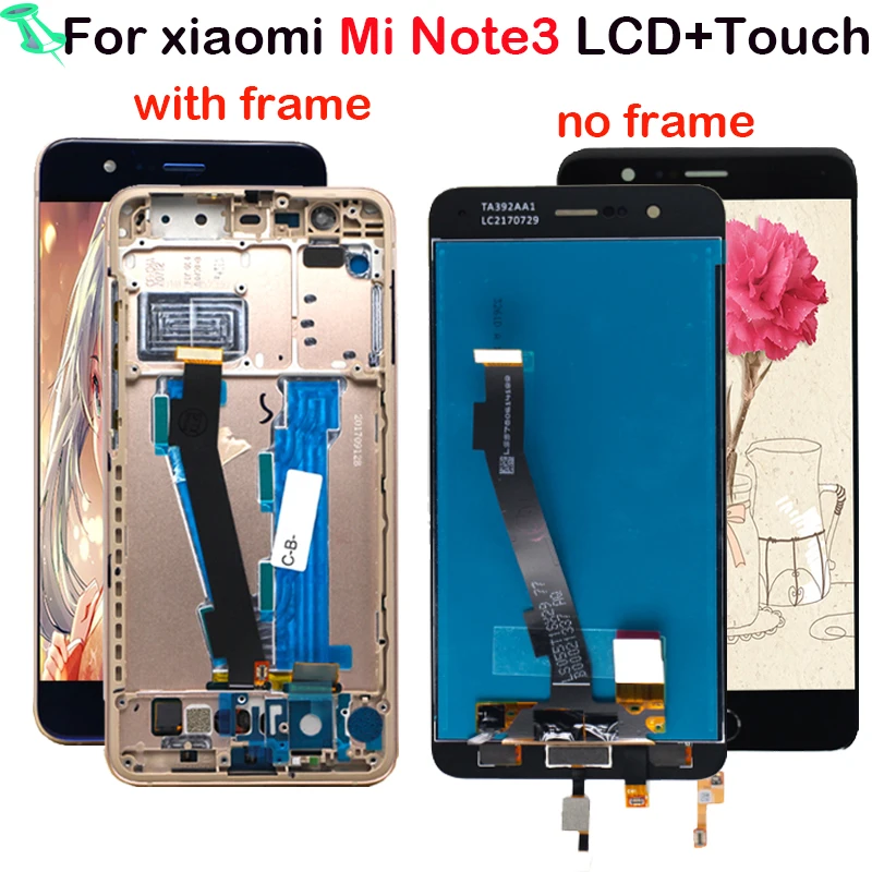 

For Xiaomi Mi Note 3 LCD Display Touch Screen 5.5" FPC Test Good Digitizer Assembly Replacement For Xiaomi Mi Note3 with fingerp