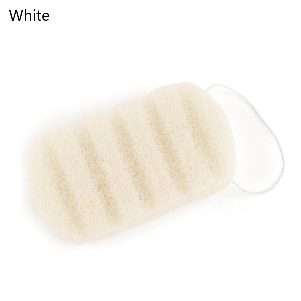 white Мягкий скраб для ванны и душа, Очищающий спонж Konjac, очищающая губка для мытья тела, чистые органические принадлежности для ванной комнаты, средство для ухода за кожей лица - Цвет: white