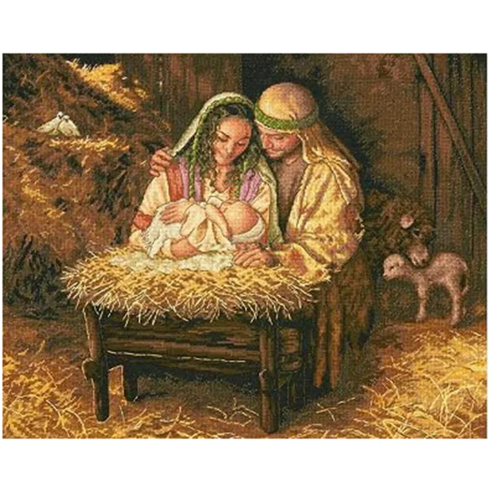 

ZZ5198 Cross Stitch Kits Products Yarn Canvas Painting Decorative Pictures Craft Needlework Fabric For Sewing Art Scenery DIY