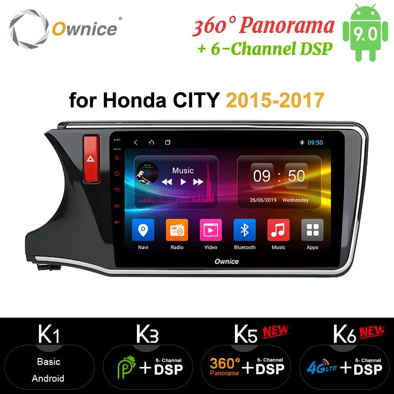 Автомагнитола Ownice 10 1 дюйма 4 Гб ОЗУ 64 ПЗУ Android Восьмиядерный процессор GPS