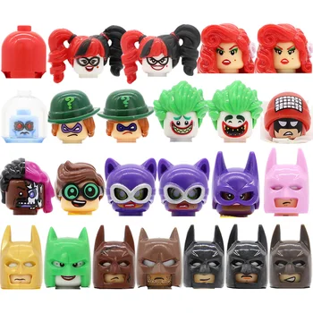 

Comics Movie Figure Head Cartoon Joker Batman Harley Quinn Building Blocks Models Bricks Toys X0147 X0150 X0152