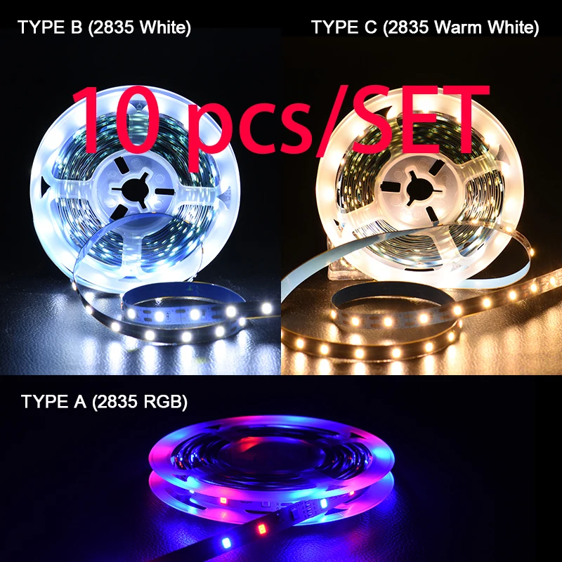 Светодиодные ленты светильник USB 2835SMD DC5V Светодиодная лента RGB 10 шт./компл. 2 м 3 4 5