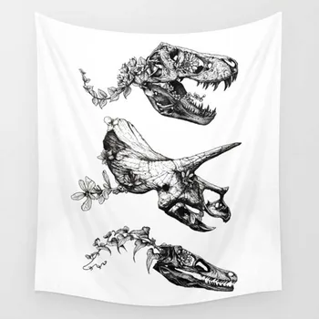 

Dinosaur Bone Clearance Sale Wall Tapestry Animal Printed Bird Cloud Goldfish Decoration Wholesale Price