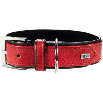 

HUNTER collar for dogs Hunter Capri leather 45 Red / Black 28 mm 33 - 39 cm