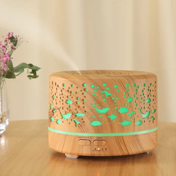 

700ml Aroma Diffuser Aromatherapy Wood Grain Essential Oil Diffuser Ultrasonic Cool Mist Humidifier for Office Home