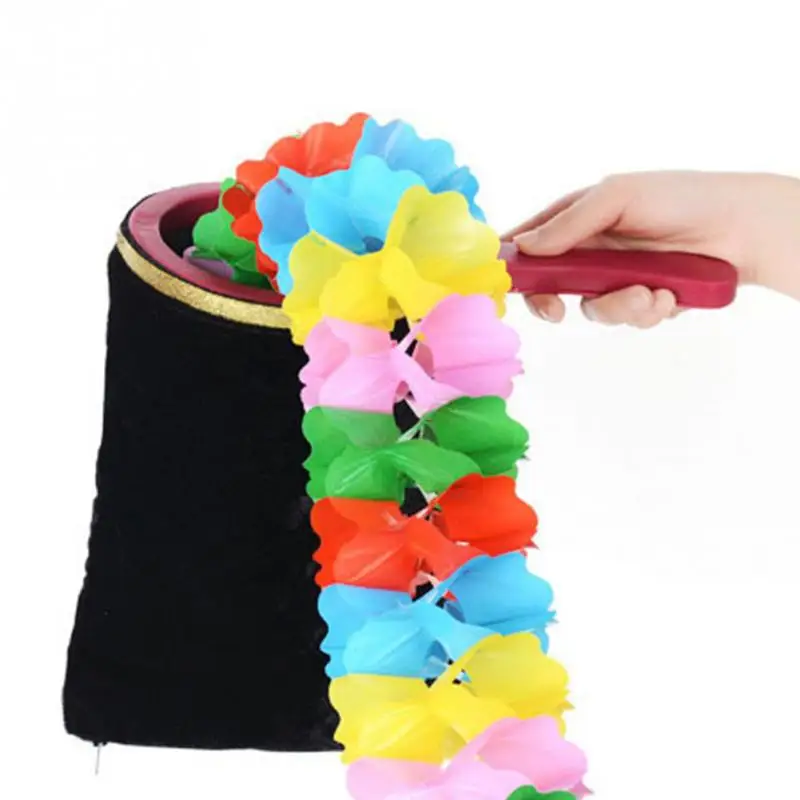 Black Pull Flower Исчезнуть трюк Смешные изменения пустой реквизит волшебный мешок скручивание ручка подарок игрушки Дети - Цвет: Black Pull Flower