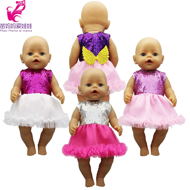 

43cm baby doll angel wings dress 18 inch girl doll clothes pull over sweater baby girl gift
