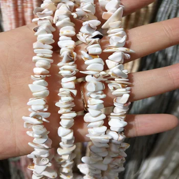 

New Natural Shell Beads irregular shape light pink Making for Jewelry Diy Necklace or bracelet accessories 7-8mm length 40cm