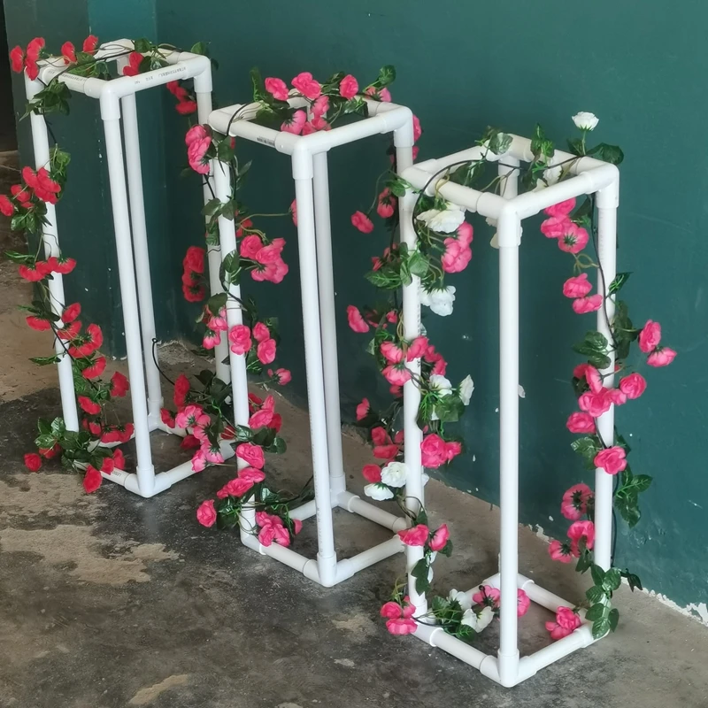 Set of 2 PVC Pipes for Aquarium and Garden Irrigation - 50cm Length, Assorted White and Black, 5-16mm Diameter