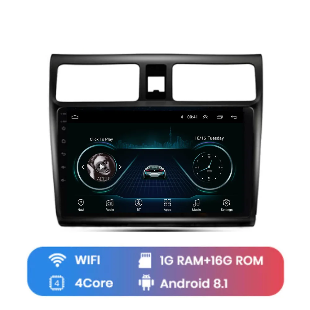 4G LTE Android 8,1 для SUZUKI SWIFT 2004 2005 2006 2007 2008 2009 Мультимедиа стерео автомобильный dvd-плеер навигация gps радио - Цвет: WIFI (1G 16G)
