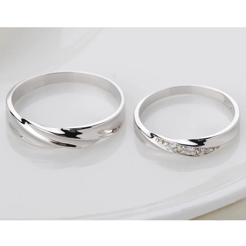 Silver Ring Wedding Rings Silver Rings Fashion Couple Ring For Women Men Pure 925 Sterling Silver Jewelry Romantic Wedding Rings For Lovers