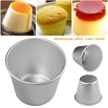 

Mini Cake Mould Aluminum Alloy Small Cake Mold Cup Jelly Pudding Cup Round Cake Mould JS22