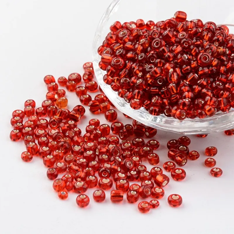 50g 2mm/3mm/4mm Glass Beads Lined Round Bead fits for Handmade DIY Necklaces Bracelets Jewelry Making