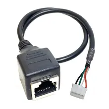 Passo 4p do ph 2.0 ao cabo fêmea rj45 à linha de cabo fêmea de 4pin ethernet
