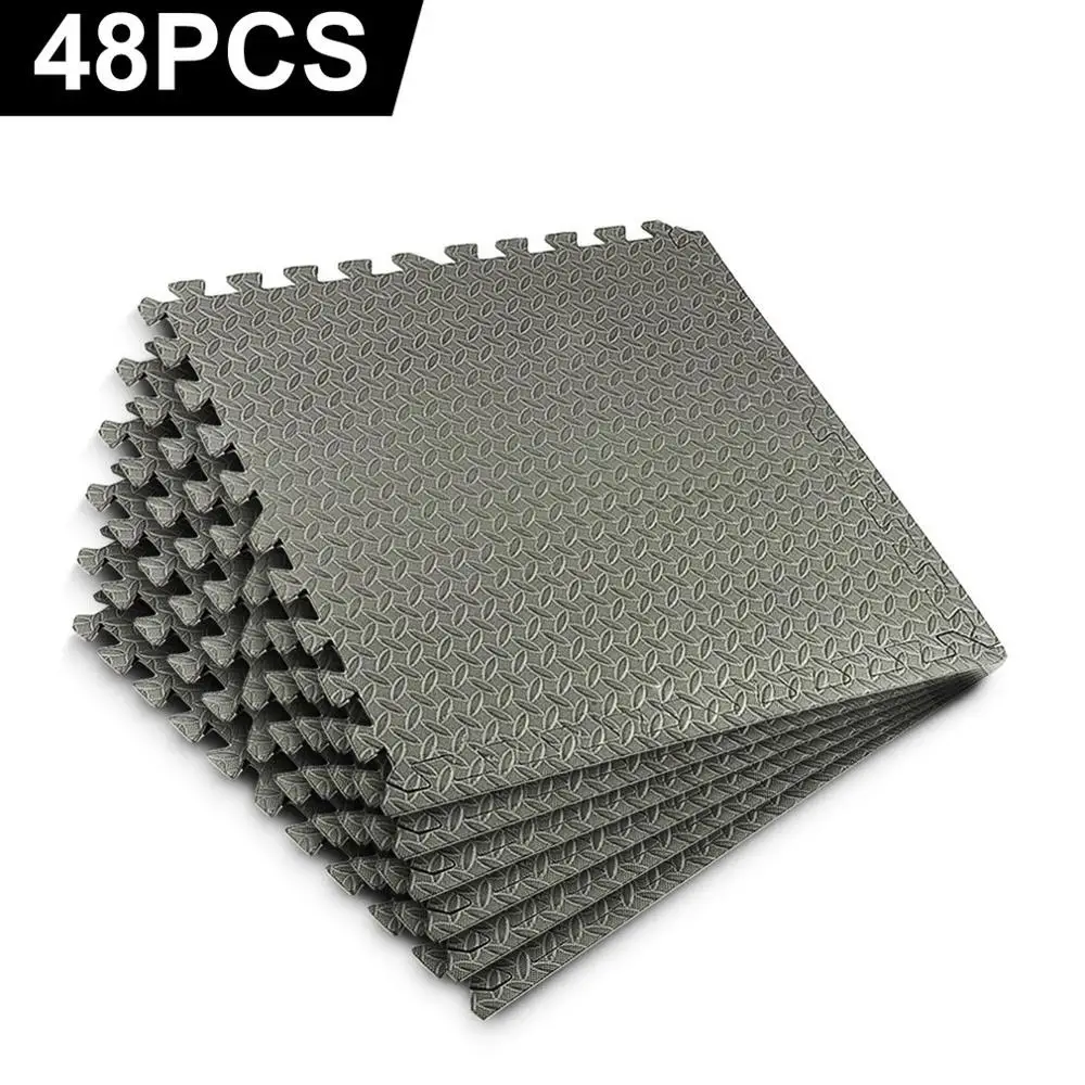 

Durable Safe 48 Pieces Professional Interlocking Eva Foam Mats Tiles Gym Floor Mat Garage Workshop Home Floor Mat