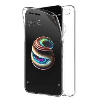 

TBOC Case for Xiaomi Mi A1 - Mi 5X [5.5 "]-Case [Clear] Full [silicone TPU] Double Face [360 Degree] Mobile