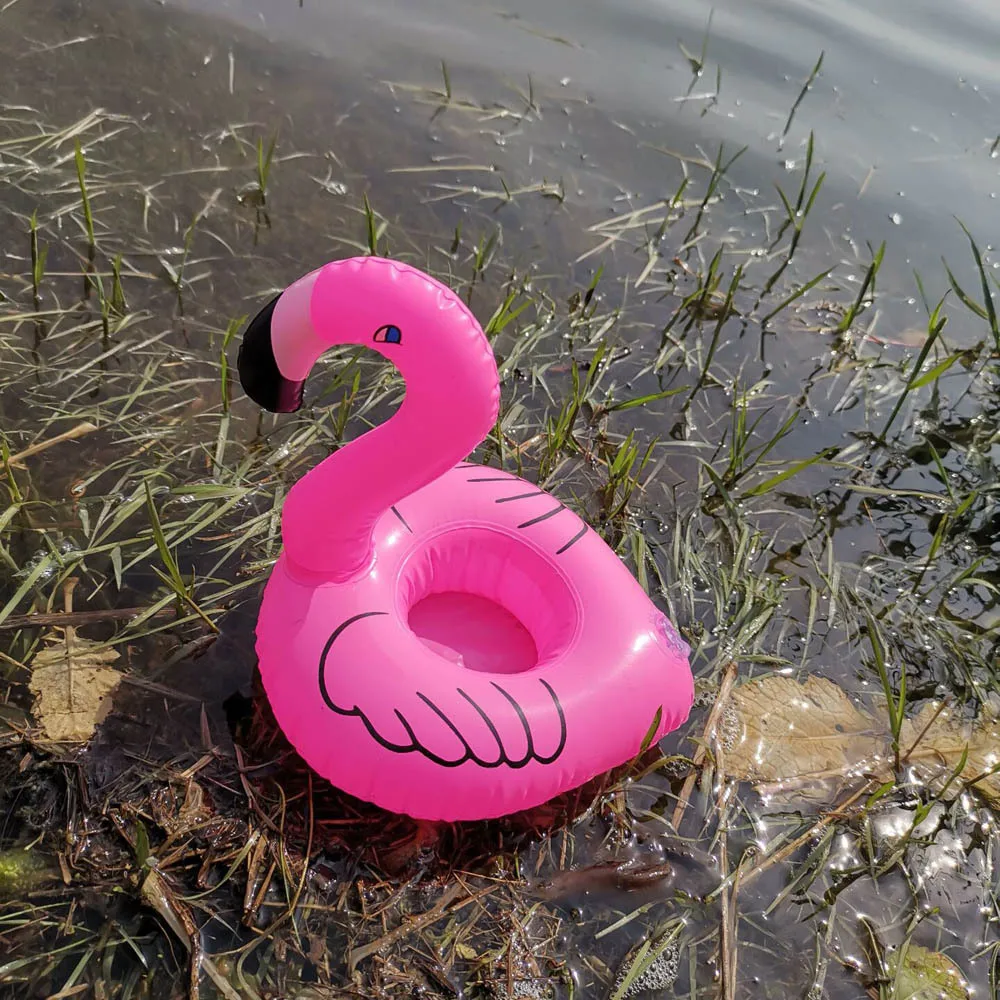 Экологически чистый надувной держатель стакана воды портативный напиток сиденье Подушка пончики Лебедь Надувное блюдце Иу