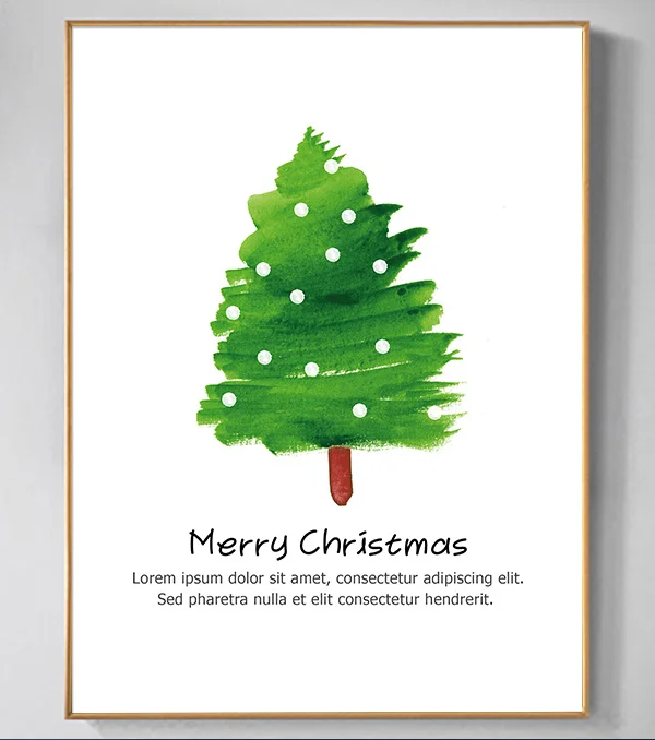 A Picture of Christmas Tree Wall Art Canvas Paintings Decoration for Living Room Home