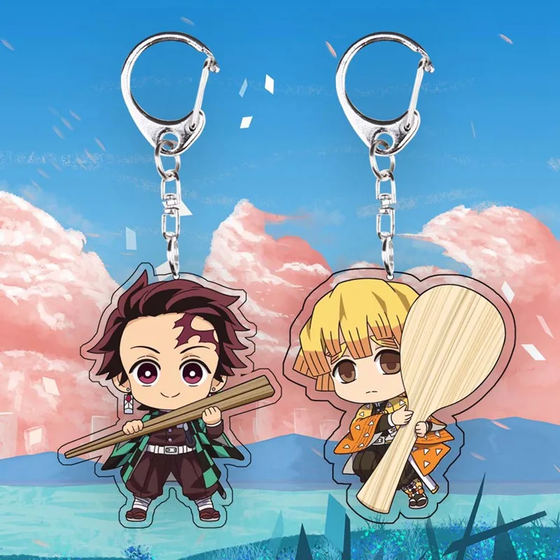 Брелок Kimetsu No Yaiba для косплея, реквизит для косплея, Kamado Tanjirou Nezuko, брелок для ключей, подарок Agatsuma Zenitsu
