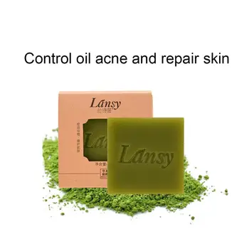 

Matcha Handmade Soap Herbal Essential Oil Soap Whitening Skin Remove Acne Deep Cleansing Face Hair Care Bath Body Care