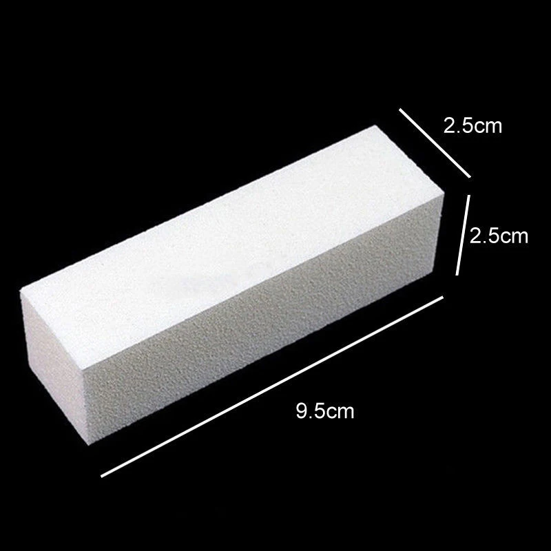 Белый полировщик для ногтей шлифовальный станок 4 стороны шлифовальная полоска шлифовальный песок полоска Полировка Блок файл маникюр инструмент для дизайна ногтей