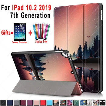 

Smart PU Leather Case for iPad 10.2 2019 Case Cover for Apple iPad 7 7th Generation A2200 A2198 A2197 Funda Foldable Stand Case