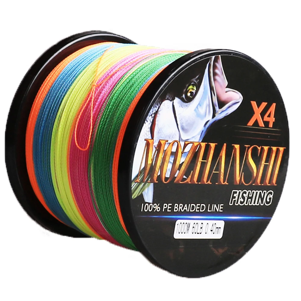 DORISEA new MOZHANSHI 4 Strands 1000M PE Multifilament Braided Fishing Line Wire 6-100LB