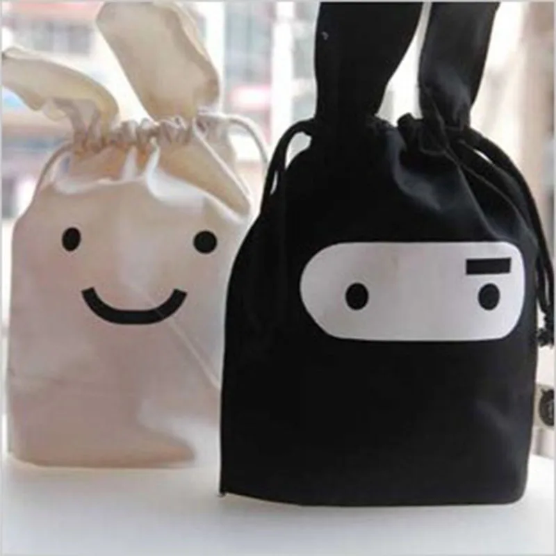 

1Pcs Cute Cartoon Fabric Cotton Travel Drawstring Storage Bags Creative Sorting Sundries Bags Home Storage Tools