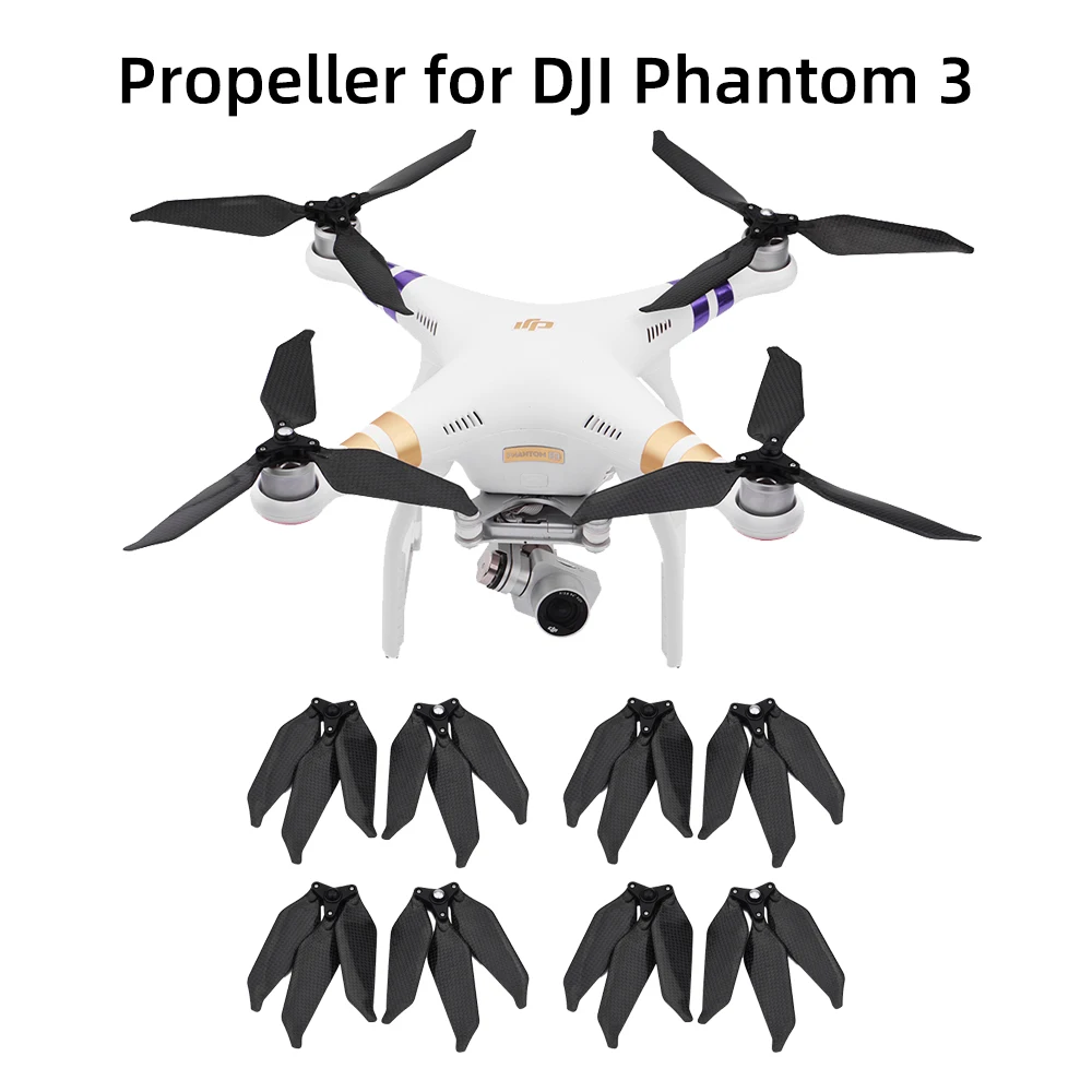 Низкошумный складной пропеллер для DJI Phantom 3 2 Carbon Fiber 9455S с шумоподавлением лопасти