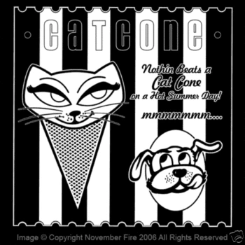 

Cat Cone Fighting like Cat Dog Puppy Kitten Summer Ice Cream Cute Shirt NFT134