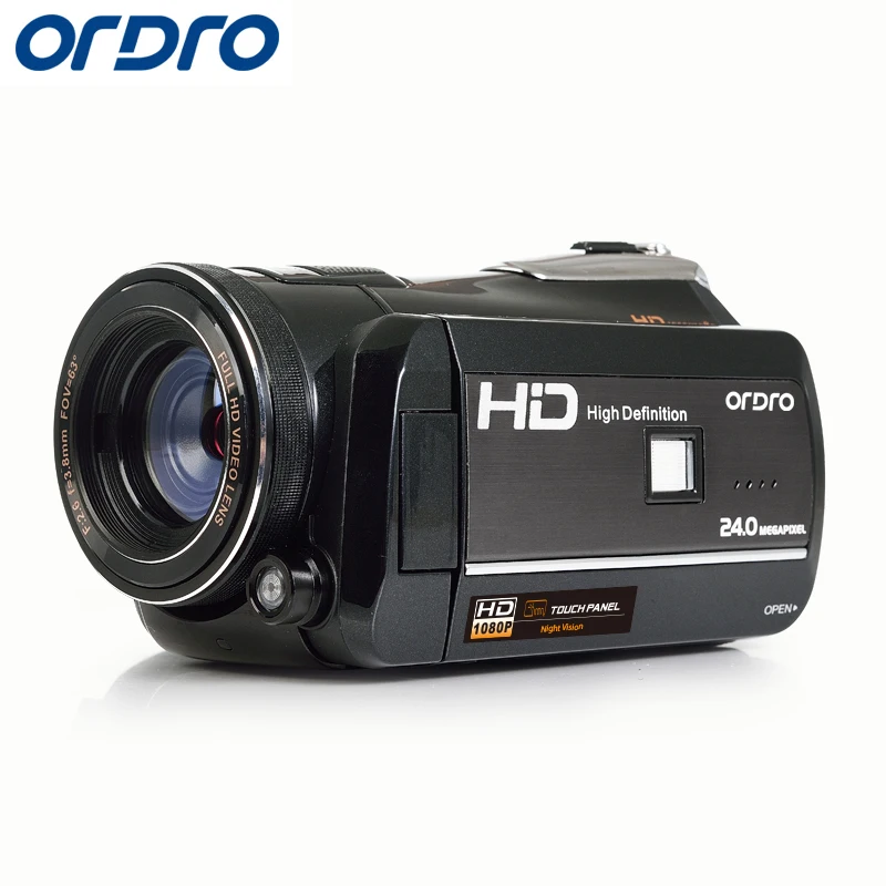 ORDRO HDV-D395 Full HD 1080P 18X Digital Camera 3.0"Touch Screen Digital Video Camera 24MP Resolution Touchscreen Remote Profe