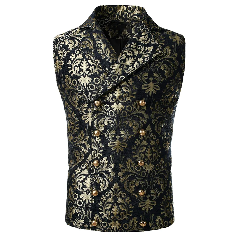 Ugly Christmas Vest Men Mens Victorian Suit Vest Steampunk
