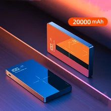 Portable Qi Wireless Charger 20000mAh Power Bank USB Type C External Battery Powerbank for iPhone 11 Samsung S8 Mobile Poverbank
