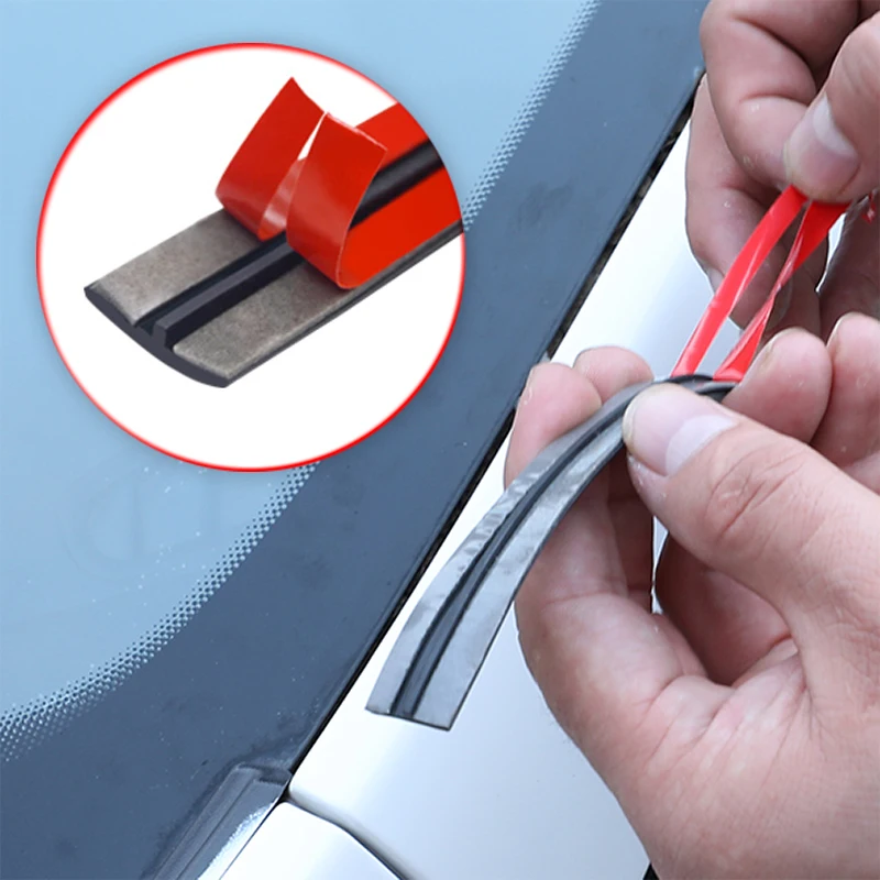 

Car Rubber Seal Strip Soundproof Front and Rear Windshield Roof Water-proof Protector Rubber Strip Rainproof Sunroof Seal