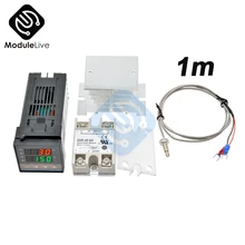 REX-C100 sortie de relais de Thermostat de contrôleur de température numérique PID + relais SSR Max.40A + sonde de Thermocouple K RKC de haute qualité
