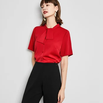 

Women Shirt Women's Short-Sleeved 2020 Summer New French Non-Mainstream Shirt Young Small Shirt Professional Ol Formal Shirt