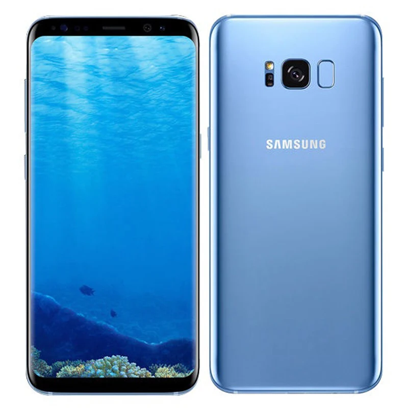 Samsung Galaxy S8 Plus,, 4G LTE, мобильный телефон, четыре ядра, 6,2 дюймов, МП, 4 Гб ram, 64 ГБ rom, смартфон с отпечатком пальца - Цвет: Blue