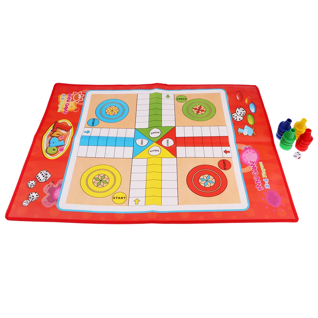 M Size Chess Ludo Game- 60x45cm Non-woven Chessboard Foldable Pocket Pack