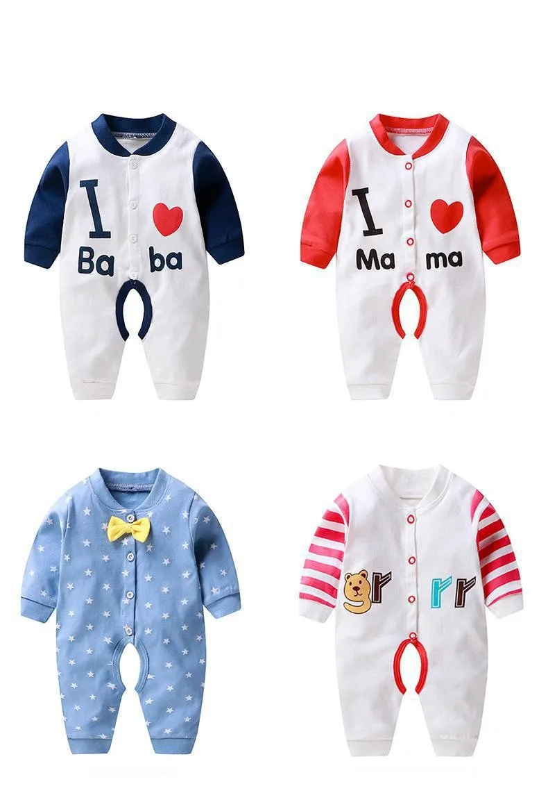 0-1 Year Old Baby Clothing Autumn Long Sleeve Baby Girl Romper New Born Jumpsuit Infant Pajamas Pure Cotton Unisex Baby Onesie bamboo baby bodysuits	