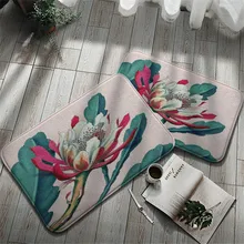 Wzór kwiatowy wycieraczka 40*60cm salon dekoracyjne kolorowe dywany chłonny do kuchni dywanik podłogowy łazienka antypoślizgowa mata do kąpieli tanie tanio CN (pochodzenie) Indoor dla dorosłych antypoślizgowe PERSIAN Wykończony dywan (sztuka) Floral PRINTED Nowoczesne DD-1066