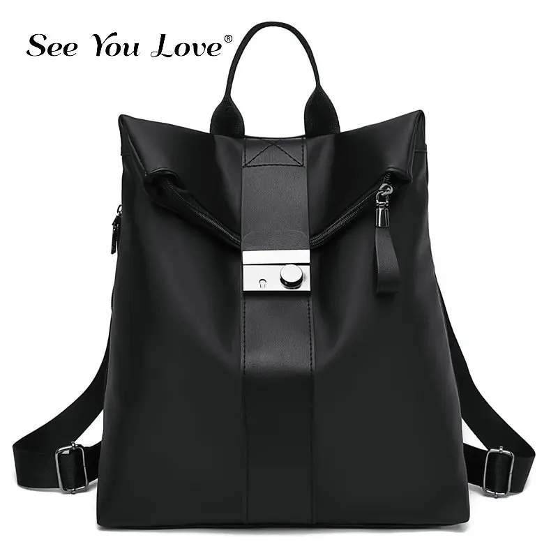 

Fashion Women Backpack Luxury Brand Solid Color Ladies Backpacks Girls Schoolbag Large Capacity Flexo Big Student Shoulders Bags